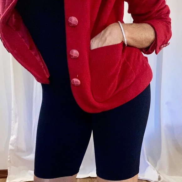 100% soft wool bright red mini blazer - Picture 1 of 4